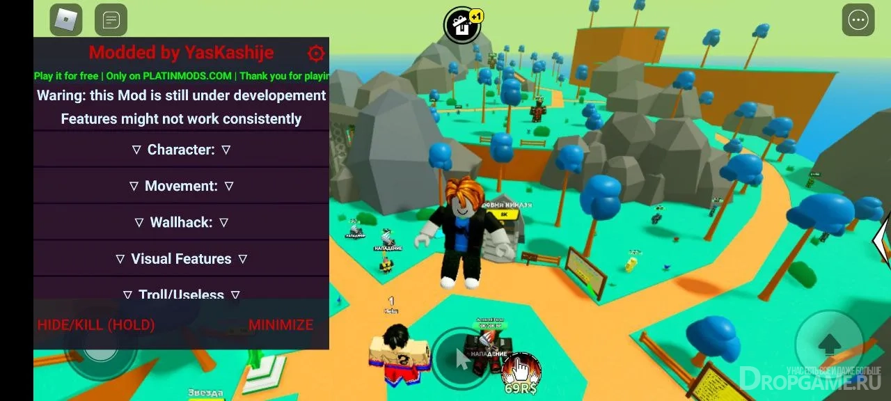 Roblox Mod Menu v2.596.680 Gameplay - Roblox Mod Apk Unlimited Robux - Roblox  Hack Mod Menu 2023 