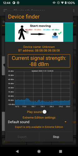 Bluetooth поиск - Scanner