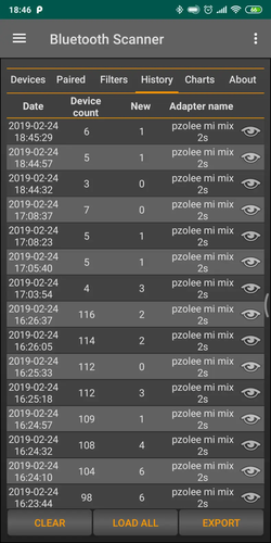 Bluetooth поиск - Scanner