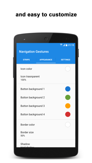 Navigation Gestures–Swipe Controls