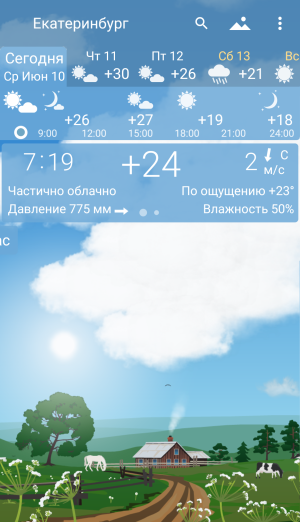 Погода YoWindow Полная
