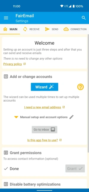 FairEmail, privacy aware email — скриншот 1