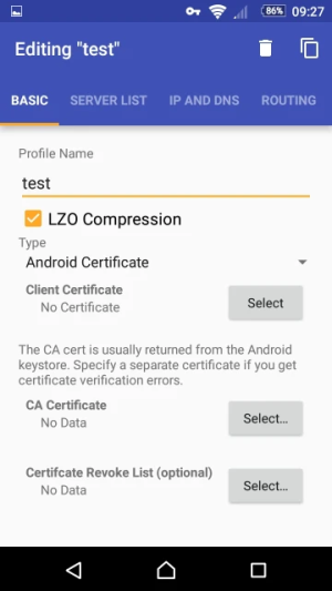 OpenVPN for Android — скриншот 1