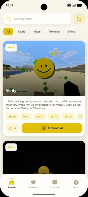 Verity Mod for Minecraft PE — скриншот 1
