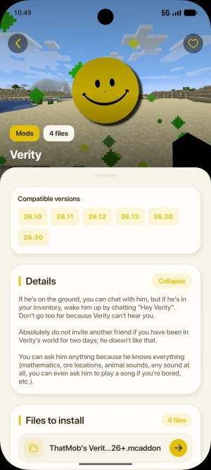 Verity Mod for Minecraft PE — скриншот 2