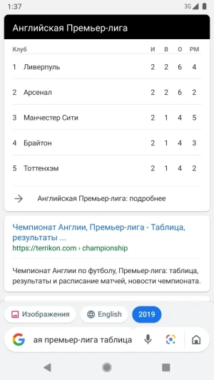 Google Go — скриншот 2