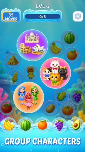 Bubble Clue Sort - Word Match — скриншот 2