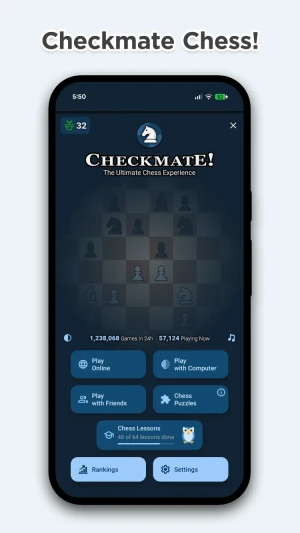 Chess Online & Offline — скриншот 1