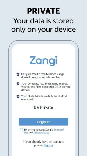 Zangi - Private Messenger — скриншот 1